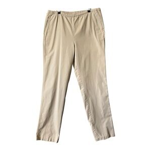 Womens Lands' End Pull On Pants Size 8 Tall Elastic Waist Pockets